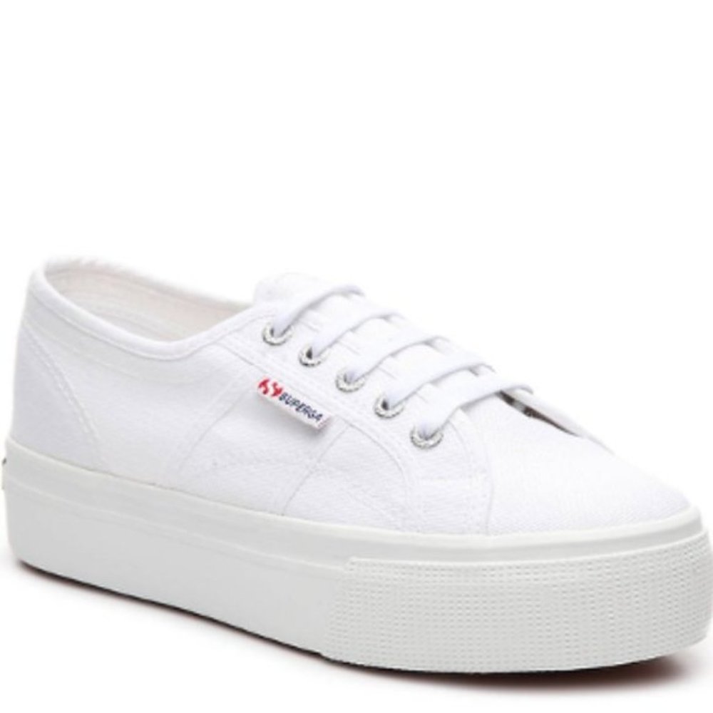 SUPERGA 2790 PLATFORM SNEAKER - White - Size 6.5